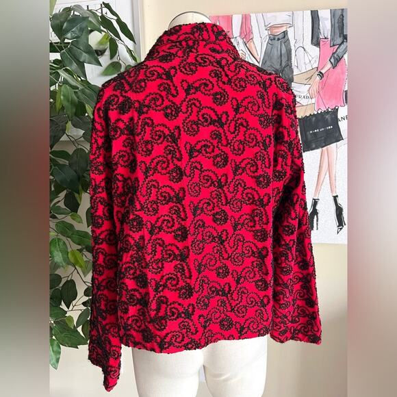 Chico's Womens Vintage 90s Embroidered Cottagecore Open Jacket Size Medium - Picture 5 of 6